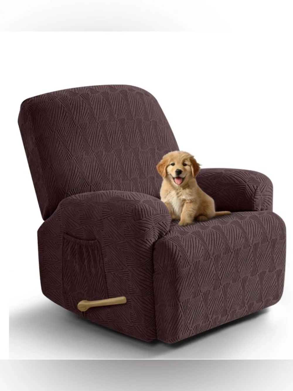 Recliner Slipcover Pet-Friendly - DARK COFFEE
